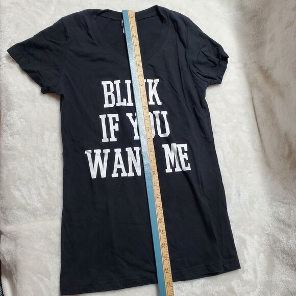 Popular Sports Black Cotton XL T-Shirt With "Blink If You Want Me" Print - Picture 5 of 10